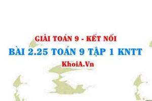 Bài 2.25 SGK Toán 9 tập 1 Kết nối tri thức